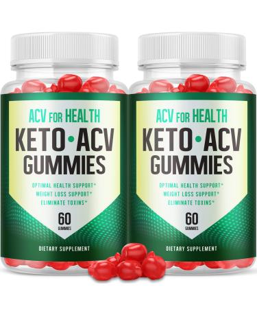 (2 Pack) Acv For Health Keto Gummies Acv For Health Keto Gummies For Weight Shark Loss Tank ACV For Health Gummies with Apple Cider Vinegar Vitamin B12 Vitamin B6 Vegan Formula (120 Gummies)