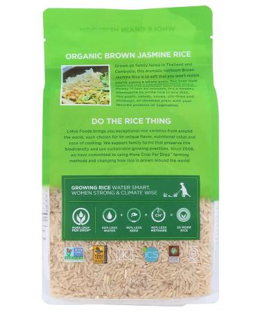 LOTUS FOODS Organic Brown Jasmine Rice - 30 OZ - Buy Online on GoSupps.com