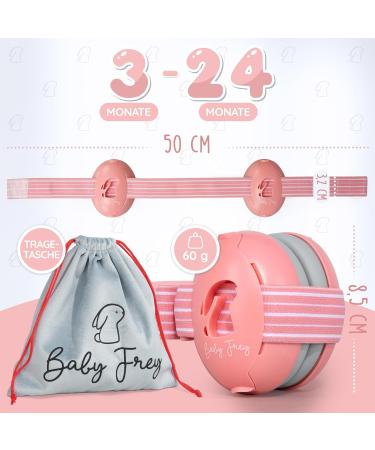 Buy Baby Frey Hearing Protection for Babies | Test Winner Noise Reduction Up to 23dB | Comfortable Baby Headphones with Non-Slip Band & Premium Carrying Bag | Pink - Buy Online on GoSupps.com