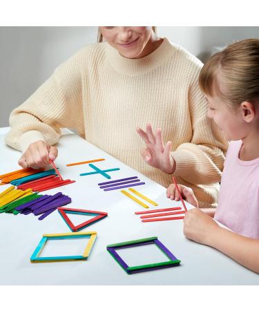 200 Count Colored Popsicle Sticks - 4.5 Inch Multi-Purpose Wooden Craft Sticks - Buy Online on GoSupps.com