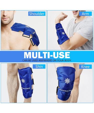 Shin Splint Ice Pack for Leg Pain Relief - Hot/Cold Therapy Wrap for Shin Splints and Calf - Blue Pack of 1 - Buy Online on GoSupps.com