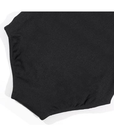 HIPPOSEUS Girls Long & Short Sleeve Leotard for Gymnastics, Dance, Ballet - Black, Size 8-9 Years - Buy Online on GoSupps.com