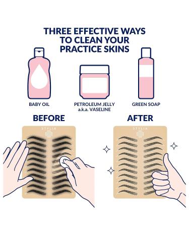 6 Piece Inkless Double Sided Microblading Practice Skin Set - Silicone Eyebrow Tattoo Supplies for Permanent Makeup Practice - Buy Online on GoSupps.com