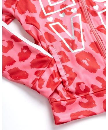 Real Love Girls' 2-Piece Pink Love Jogger Set - Zip Sweatshirt and Sweatpants | Size 7-8 - Buy Online on GoSupps.com