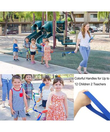 Lainrrew Children Safety Walking Rope with 12 Colorful Handles - Blue | Outdoor Daycare Rope for Preschool & Kindergarten Kids - Buy Online on GoSupps.com