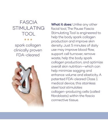 Pause Well Aging Fascia Stimulating Tool - Face Massager for Wrinkles & Blood Flow - Skin Care Tool for Face, Neck, & Chest - Buy Online on GoSupps.com