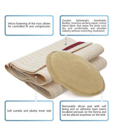 ORTONYX Premium Umbilical Hernia Belt for Men and Women - Large/X-Large Abdominal Binder with Support Pad - Ventral, Epigastric, Incisional, and Belly Button Hernias - Beige OX5241-L/XL - Buy Online on GoSupps.com