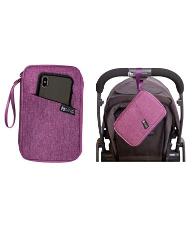 J.L. Childress Healthy Habits On-The-Go Clutch - Berry | PPE Organizer with Wipes Case, Hand Sanitizer, Mask Holder, Tissue Pack - Buy Online on GoSupps.com
