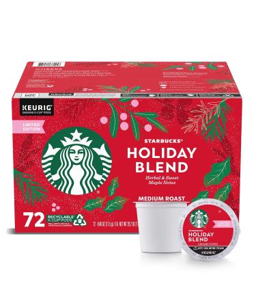 Starbucks Coffee Holiday Blend K Cup Pods, 29.2 Oz, 72 Count Holiday Blend 72 Count (Pack of 1)