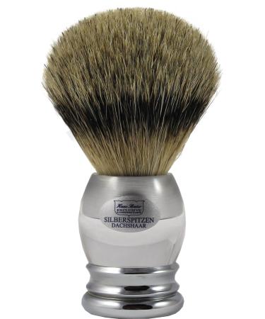 Hans Baier Exclusive shaving brush acrylic clear with metal base - size 2