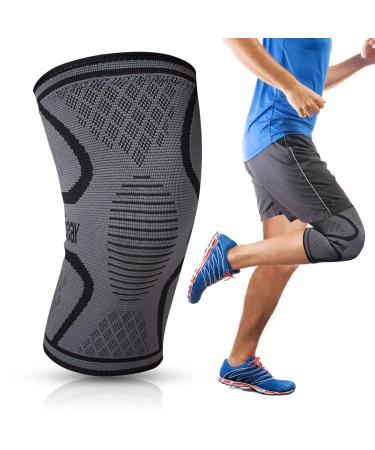 RiptGear Knee Compression Sleeve - Braces for Knee Pain - Compression for Arthritis  Meniscus Tear  Running  Walking - Support for Women and Men - Sleeves Weightlifting (Large  Gray (1 Pack)) Large Gray (1 Pack) - Buy Online on GoSupps.com