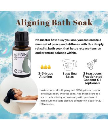 Rocky Mountain Oils Aligning Essential Oil Blend 15ml - 100% Pure & Natural Fractionated Coconut Oil Base - Perfect for Mind & Body Harmony - Buy Online on GoSupps.com