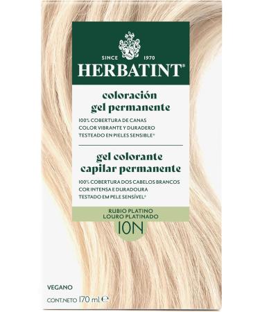  Herbatint Herbatint Gel Hair Color 10N Platinum Blonde 170ml ammonia-free optimal gray coverage with 8 organic extracts ideal for sensitive skin - Buy Online on GoSupps.com