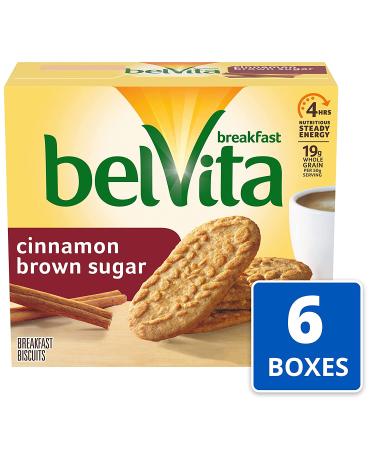 Belvita Cinnamon Brown Sugar Breakfast Biscuits - 6 Boxes, 5 Packs Each - 4 Biscuits Per Pack - Buy Online on GoSupps.com