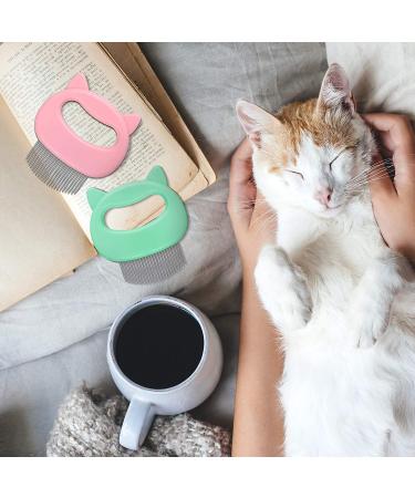 2-Piece Cat Massage Comb for Grooming and Deshedding - Green Pink - Buy Online on GoSupps.com