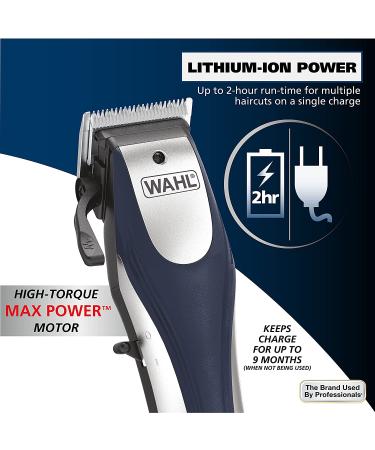 Wahl Lithium Ion Pro Hair Clipper Kit with Smart Charge Technology - Model 79470 | Rechargeable Cord/Cordless Clippers for Men, Women, and Children - Buy Online on GoSupps.com