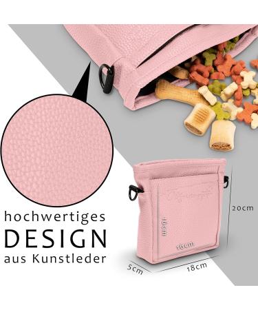 Buy Ostfriesenpfoten Frieda Treats for Dogs - High-Quality Synthetic Leather - Altrosa Size L - Easy Open Magnet Lock Futter Bag - Perfect Gassitasche for Outdoor Walks - Buy Online on GoSupps.com