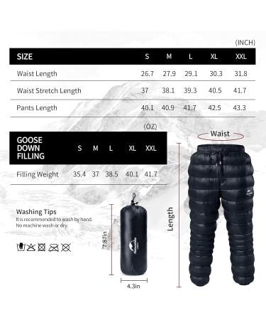 Naturehike Ultra-Light Ski Pants for Men & Women - Waterproof Winter Thermal Snow Pants - Outdoor & Indoor Use - XL Black - Buy Online on GoSupps.com