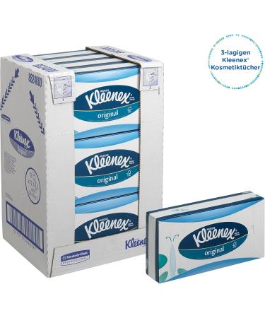 Kleenex Handkerchief Box 8824 - Soft Robust Absorbent 12 Pack of 72 Perfume-Free 3-Layer Paper Handkerchiefs | International Shipping Available - Buy Online on GoSupps.com