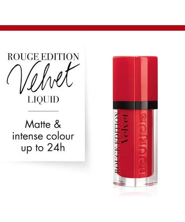 Bourjois Rouge Edition Velvet Liquid Lipstick 03 Hot Pepper - 7.7 ml, Set of 3 Red Shades - Buy Online on GoSupps.com