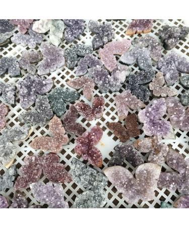 Home 100g Lots of Natural Amethyst Heart Shape Colorful Amethyst Butterfly Gifts Home Decoration Raw Stones and Minerals Home Goods - Buy Online on GoSupps.com