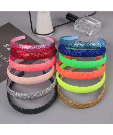 12 Colors Sparkle Headbands for Girls - WANYU LIFE Glitter No-Slip Hairbands - Buy Online on GoSupps.com