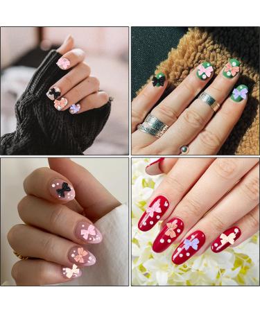 Pearl & Bow Nail Charms 3D Nail Bows Colorful Nail Charms for Acrylic Nails Resin Bowknot Nail Charms DIY Nail Accessories for Jewelry Women Girls Nail Crafts Art Decorations - Buy Online on GoSupps.com