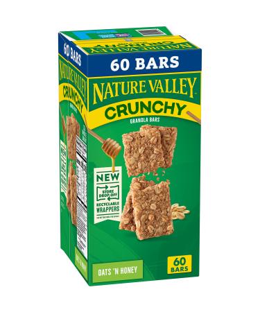 Nature's Valley granola bars, Crunchy Oats N Honey, 60 Count 60 Count (Pack of 1)