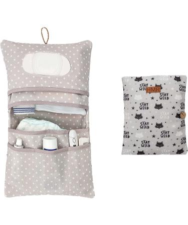 HAMUR HOME WARLING PACK ORGANIZER AND COSMECTION PACK 2IN1 - Small diaper bag for on the way mums diapers cream cloths baby organizer (fox) - Buy Online on GoSupps.com