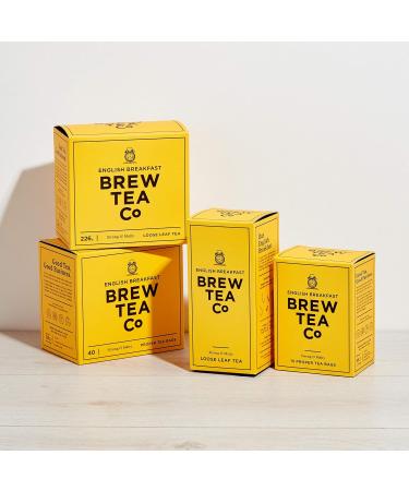 Brew Tea Co English Breakfast Loose Leaf Tea 226g - Strong & Malty - Pack of 1 - Buy Online on GoSupps.com