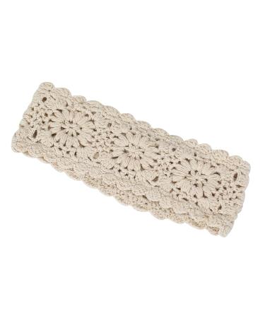 ZLYC Women Handmade Crochet Knit Boho Flower Headband - Crochet White - Buy Online on GoSupps.com
