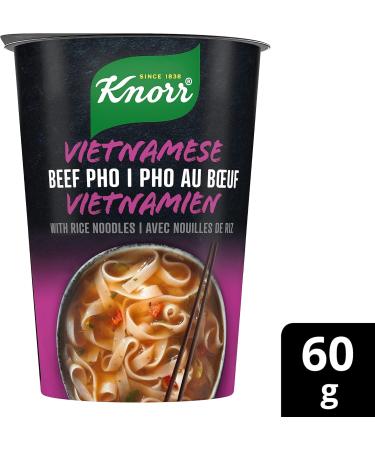 Knorr Rice Noodle Cup for a light soup meal or snack ready in 5 mins Vietnamese Beef Pho low fat and no artificial colours 60 g Beef Pho 60 g (Pack of 1) - Buy Online on GoSupps.com