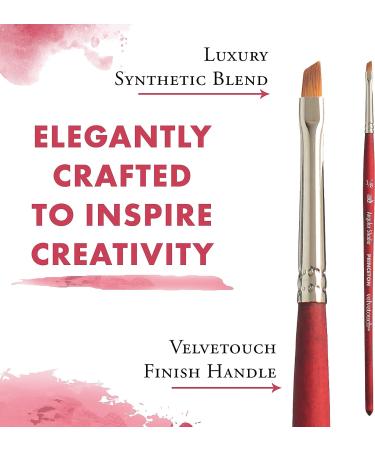 Princeton Velvetouch Series 3950 Paint Brush - Angle Shader 1/8 Inch | Ideal for Acrylic, Oil, and Watercolor - Buy Online on GoSupps.com