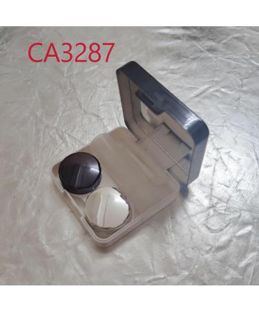 Shop Portable Contact Lens Case - Travel Glasses Box with Mirror Tweezers & Solution Bottle - 3287 Black - Buy Online on GoSupps.com