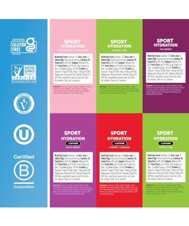 Nuun Sport + Caffeine Electrolyte Tablets Dissolvable in Water Variety Pack | 5 Essential Electrolytes for Hydration | 1g Sugar Drink Mix | Vegan Non-GMO | 6 Pack (60 Total Servings) 60 Count (Pack of 1) - Buy Online on GoSupps.com