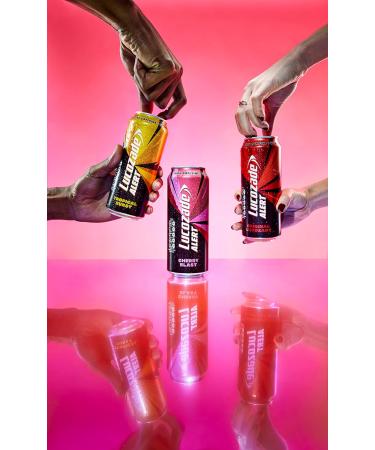 Lucozade Energy | Lucozade Alert Cherry 6x4x500ml- can High Caffeine Energy Drink Naturally-sourced caffeine Great Taste Contains vitamin B3 to help reduce tiredness Fully recyclable - Buy Online on GoSupps.com