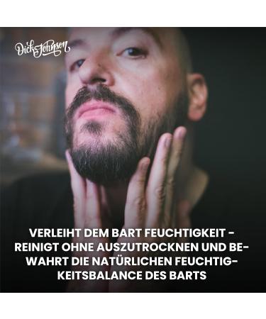 Dick Johnson shampoo barbe homme 200 ml Nettoyant barbe avec parfum whisky vanille Formule naturelle l ortie & aloe vera Soin barbe doux & vegan Cadeau grooming homme Made in Finlande - Buy Online on GoSupps.com