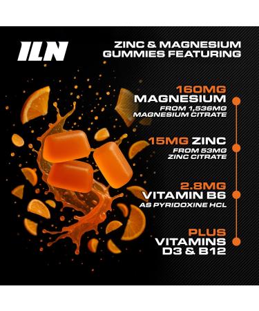 Iron Labs ZM6 Gummies High Strength Zinc Magnesium Gummies for Men & Women (100 Count Orange Flavour Vegan) Magnesium Citrate and Zinc Citrate Supplements with Vitamin B6 and D3 - Buy Online on GoSupps.com