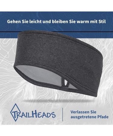 Trailheads Women's Hair Band with Ponytail Opening - Moisture-Wicking Headband for Power Running - Gray Mottled - Buy Online on GoSupps.com