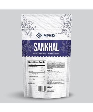 Imphex Sankhal | African Broken Millet Grains | 500g (1.1 Pound) | For Sweet or Savory Porridge | Vegan | Gluten Free | Non GMO - Buy Online on GoSupps.com