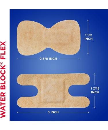 Band-Aid Water Block Flex Waterproof Adhesive Bandages - 10 Count Pack for Knuckles & Fingertips - Buy Online on GoSupps.com