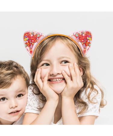 Fishdown Cute Cat Ears Headbands Set for Girls - Non-slip Transparent Quicksand Design (7pcs Per Pack, Color-1) - Buy Online on GoSupps.com