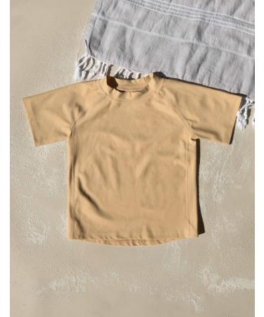 Leveret Short Sleeve Baby Boys Girls Rash Guard UPF 50+ Swim Shirt (12M-5T) Beige - Buy Online on GoSupps.com