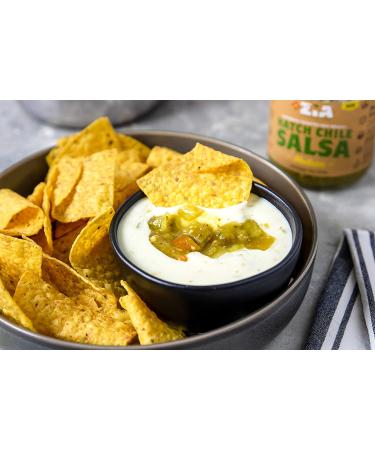 Zia Green Chile Company Authentic Roasted New Mexico Hatch Chile Salsa - Flame-Roasted Diced Green Peppers, Medium Heat, Vegan & Gluten-Free - Buy Online on GoSupps.com