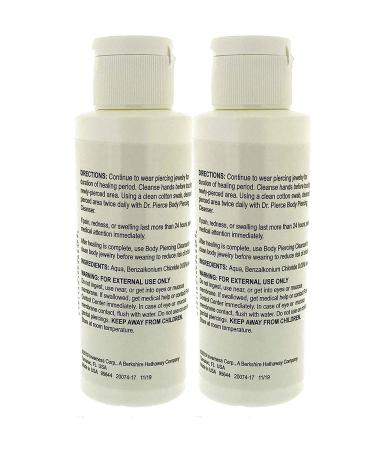 Inverness Dr. Pierce Body Piercing Cleanser - 2 Pack | Gentle Aftercare Solution - Buy Online on GoSupps.com