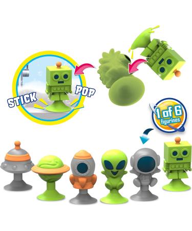 Inkee Space Surprise Bathing Ball for Kids | 80g Green & Blue Suction Cup Space Figures | 1 Piece - Fun International Shipping - Buy Online on GoSupps.com