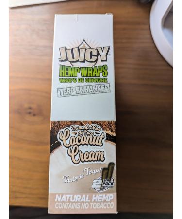 Juicy Terp Enhanced Hemp Wraps | Coconut Cream | 50 Wrap Case (25x2) - Buy Online on GoSupps.com
