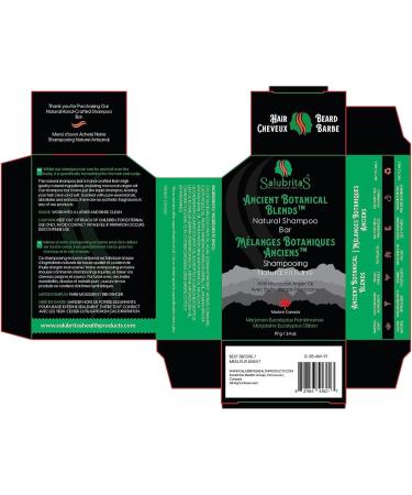 Unique Salubritas Shampoo Hair Bar Handmade Ayurveda 100% Natural Hair Shampoo Bar with Frankincense Argan Marjoram & Eucalyptus Essential Oils Hair Growth & Beard Bar Made in Canada 97g 1 pc - Buy Online on GoSupps.com