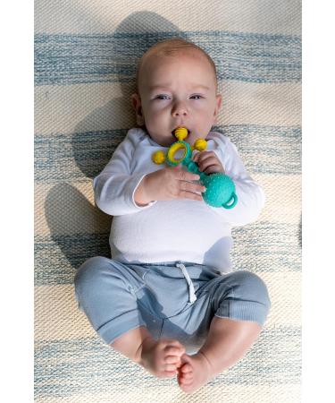 Mobi Gumlii Sensory Teether Rattle - Best Baby Toys 0-6 Months | Teething & Sensory Toys for Newborns | Baby Rattles & Teethers for Boys or Girls - Buy Online on GoSupps.com