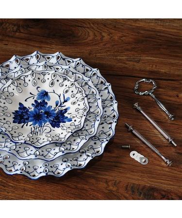 Fruit Basket Fruit Bowl 3-Layer Ceramic Fruit Plate Home Candy Plate Porcelain Fruit Bowl Decorative Kitchen Organizers and Storage (Color : A Size : 32 * 32 * 37cm) - Buy Online on GoSupps.com